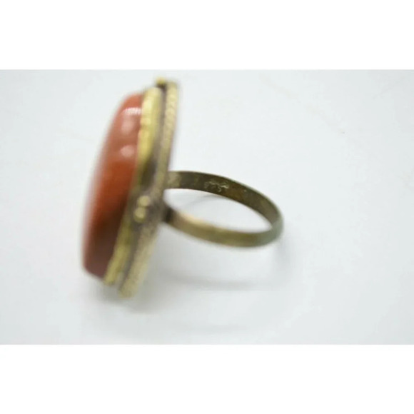 Southwestern .925 Sterling Silver Goldstone Ring 9 - Picture 7 of 8